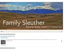 Tablet Screenshot of familysleuther.com